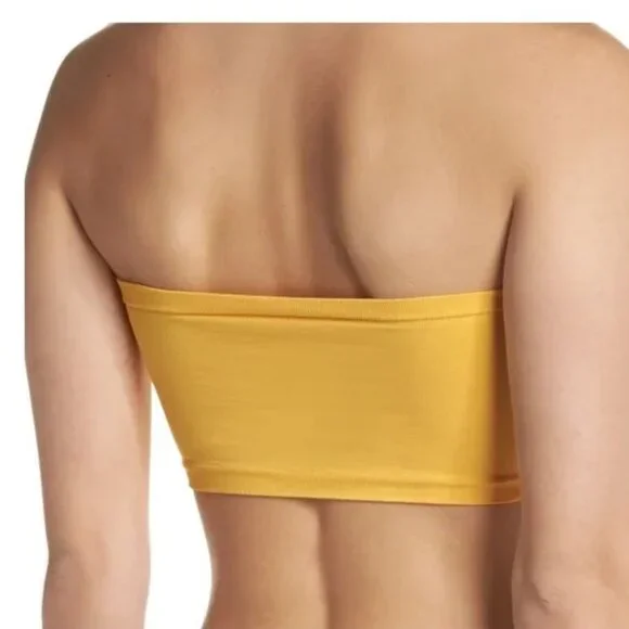 NWOT Free People Seamless Lace Bandeau in Golden Yellow size M/L - Picture 4 of 6
